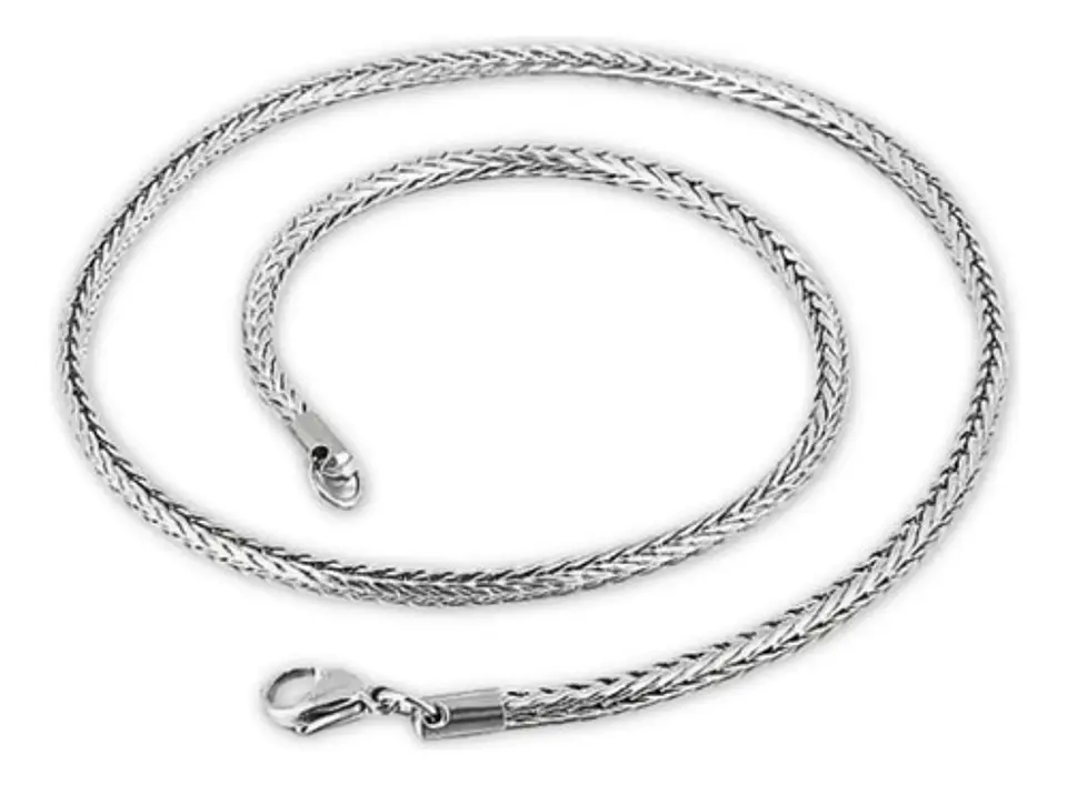 Cadena 4.5 Mm Color Plata Acero Inoxidable Quirurgico Hombre 1