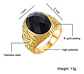 Anillo Gema Piedra Natural Lazuli Acero Inoxidable Hombre - Miniatura 8