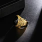 Anillo Gema Piedra Natural Lazuli Acero Inoxidable Hombre - Miniatura 9