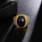Anillo Gema Piedra Natural Lazuli Acero Inoxidable Hombre - Miniatura 10