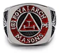Anillo Acero Inoxidable Color Plata Masón Masonería Hombre - Miniatura 2