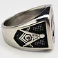 Anillo Acero Inoxidable Color Plata Masón Masonería Hombre - Miniatura 10