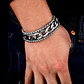 Pulsera Brazalete Acero Inoxidable Cadena Color Plata Hombre - Miniatura 3