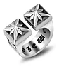 Anillo Acero Inoxidable Color Plata Dos Torres Para Hombre - Miniatura 1