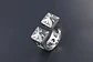 Anillo Acero Inoxidable Color Plata Dos Torres Para Hombre - Miniatura 2