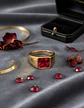 Anillo Clásico De Acero Color Oro Con Piedra Hombre Y Mujer - Miniatura 7