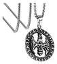 Collar Para Hombre Y Mujer Dije Circular Hacha Runas Vikingo - Miniatura 1