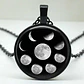 Collar Cadena Negra Cristal Faces Lunares Luna Hombre Mujer Negro - Miniatura 2