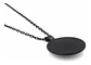 Collar Cadena Negra Cristal Faces Lunares Luna Hombre Mujer Negro - Miniatura 3