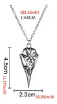 Collar Brilla En La Oscuridad Vikingo Color Plata Hombre - Miniatura 2