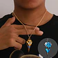 Collar Brilla En La Oscuridad Vikingo Color Plata Hombre - Miniatura 7