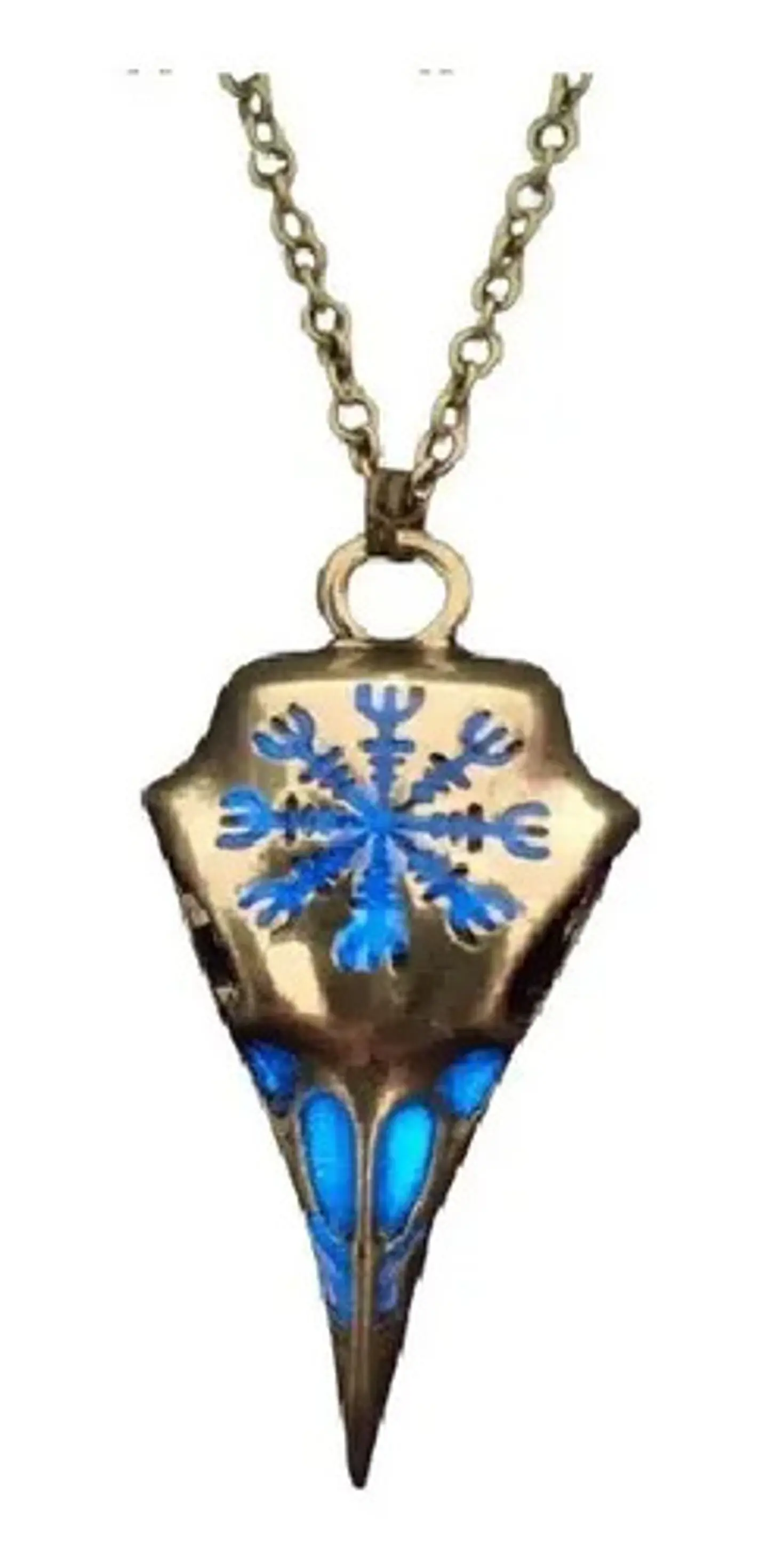 Collar Brilla En La Oscuridad Vikingo Color Plata Hombre 15