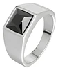 Anillo Color Plata Piedra Cz Acero Inoxidable Moderno Hombre - Miniatura 1
