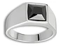 Anillo Color Plata Piedra Cz Acero Inoxidable Moderno Hombre - Miniatura 3