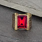 Anillo Color Oro Piedra Cz Clásico Acero Inoxidable Hombre - Miniatura 7