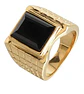 Anillo Color Oro Piedra Cz Clásico Acero Inoxidable Hombre - Miniatura 10