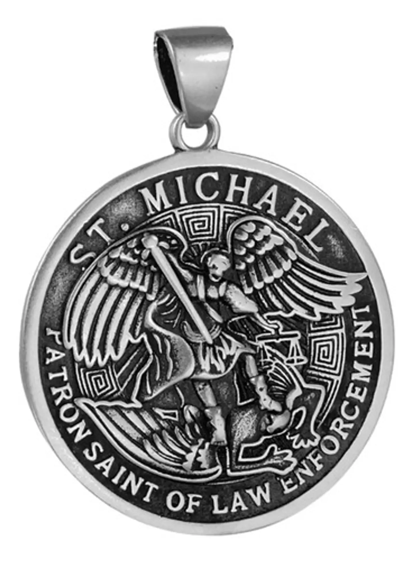 Dijes Medalla San Michael Protección Acero Inoxidable Hombre 1