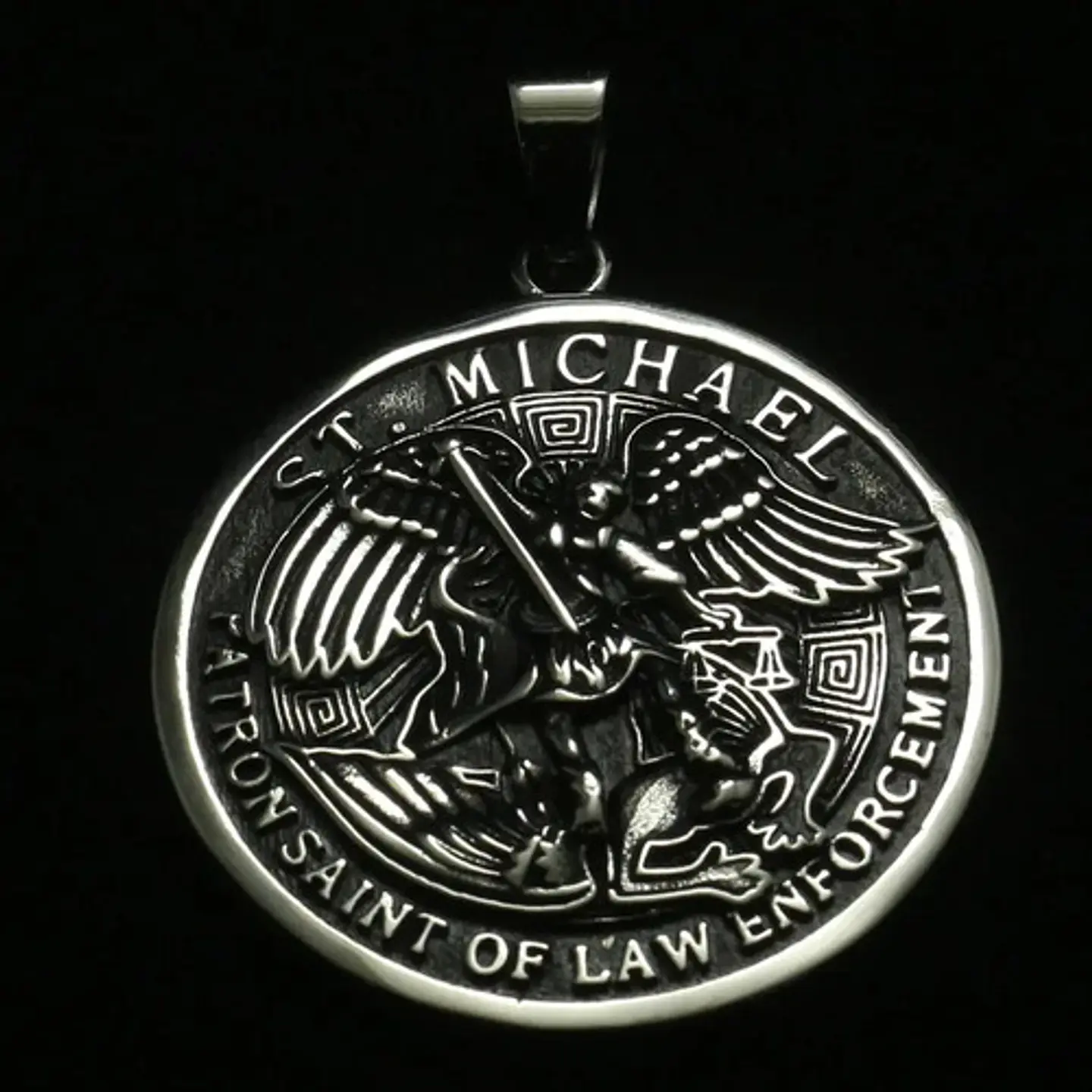 Dijes Medalla San Michael Protección Acero Inoxidable Hombre 2