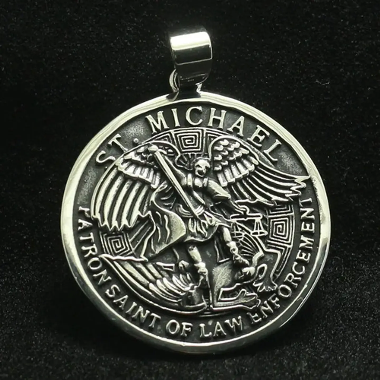 Dijes Medalla San Michael Protección Acero Inoxidable Hombre 5