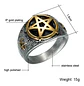 Anillo Pentagrama Color Plata Acero Inoxidable Para Hombre - Miniatura 2