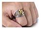 Anillo Pentagrama Color Plata Acero Inoxidable Para Hombre - Miniatura 4