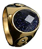 Anillo Color Oro Ying Yang Piedra Acero Inoxidable Hombre - Miniatura 2