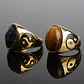 Anillo Color Oro Ying Yang Piedra Acero Inoxidable Hombre - Miniatura 4