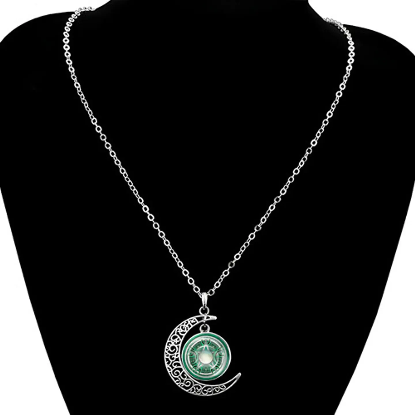 Collar Para Hombre Y Mujer Dije Cristal Luna Wicca Estrella 2