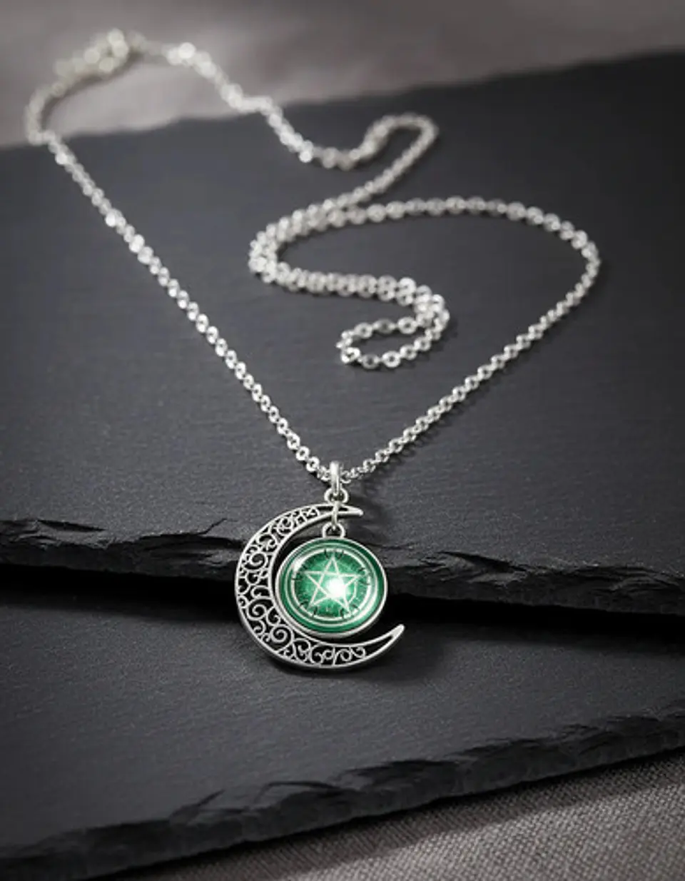 Collar Para Hombre Y Mujer Dije Cristal Luna Wicca Estrella 4