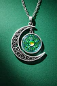 Collar Para Hombre Y Mujer Dije Cristal Luna Wicca Estrella - Miniatura 9