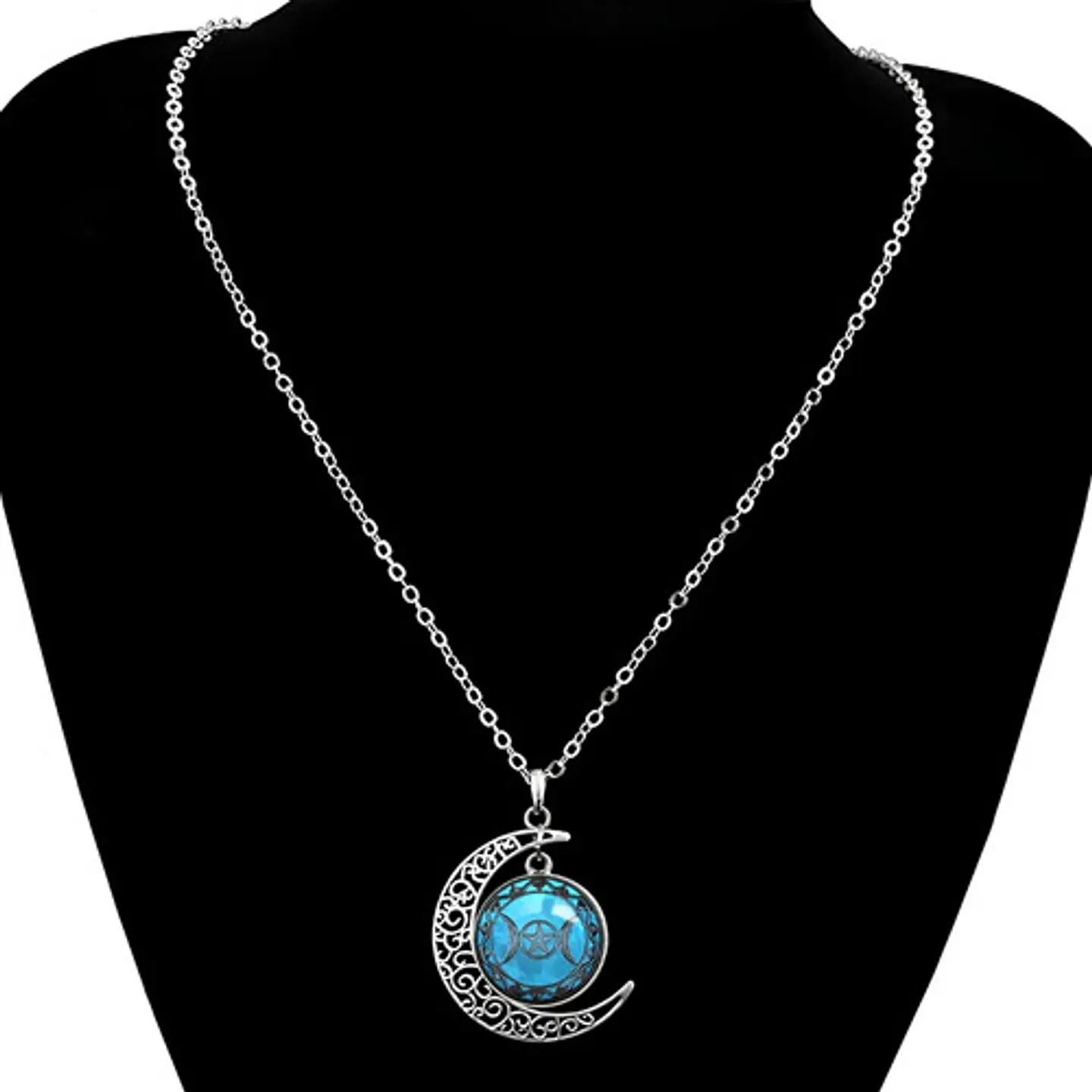 Collar Para Hombre Y Mujer Dije Cristal Luna Wicca Estrella 11