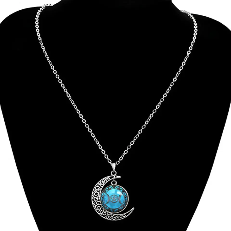 Collar Para Hombre Y Mujer Dije Cristal Luna Wicca Estrella 11