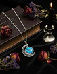 Collar Para Hombre Y Mujer Dije Cristal Luna Wicca Estrella - Miniatura 14