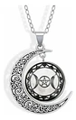 Collar Para Hombre Y Mujer Dije Cristal Luna Wicca Estrella - Miniatura 25