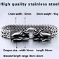 Pulsera Brazalete Acero Inoxidable Dragón Color Plata Hombre - Miniatura 4