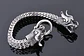 Pulsera Brazalete Acero Inoxidable Dragón Color Plata Hombre - Miniatura 8