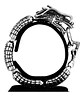 Pulsera Brazalete Acero Inoxidable Dragón Color Plata Hombre - Miniatura 11