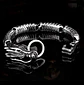 Pulsera Brazalete Acero Inoxidable Dragón Color Plata Hombre - Miniatura 13