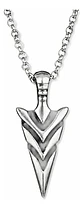 Collar Brilla En La Oscuridad Flecha Color Plata Para Hombre - Miniatura 1