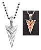 Collar Brilla En La Oscuridad Flecha Color Plata Para Hombre - Miniatura 7