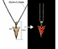 Collar Brilla En La Oscuridad Flecha Color Plata Para Hombre - Miniatura 11