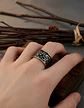 Anillo Color Plata Vikingo Oso Runas Acero Inoxidable Hombre - Miniatura 2