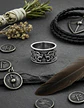 Anillo Color Plata Vikingo Oso Runas Acero Inoxidable Hombre - Miniatura 6