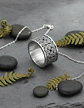 Anillo Color Plata Vikingo Oso Runas Acero Inoxidable Hombre - Miniatura 7