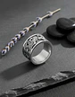 Anillo Color Plata Vikingo Oso Runas Acero Inoxidable Hombre - Miniatura 8