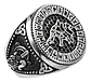 Anillo Color Plata Lobo Vikingo Runa Acero Inoxidable Hombre - Miniatura 1