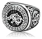 Anillo Color Plata Lobo Vikingo Runa Acero Inoxidable Hombre - Miniatura 2