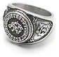 Anillo Color Plata Lobo Vikingo Runa Acero Inoxidable Hombre - Miniatura 3