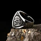 Anillo Color Plata Lobo Vikingo Runa Acero Inoxidable Hombre - Miniatura 5