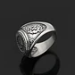 Anillo Color Plata Lobo Vikingo Runa Acero Inoxidable Hombre - Miniatura 8